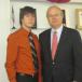 Guy flashes "The Shocker" while posing with Karl Rove (Pic)  