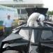 Top Gear's 'Stig' climbs into Warner Bros' Batmobile [PIC]